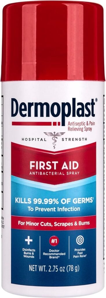 Dermoplast First Aid Spray, Analgesic  Antiseptic Spray for Minor Cuts, Scrapes and Burns, 2.75 Ounce (Packaging May Vary)