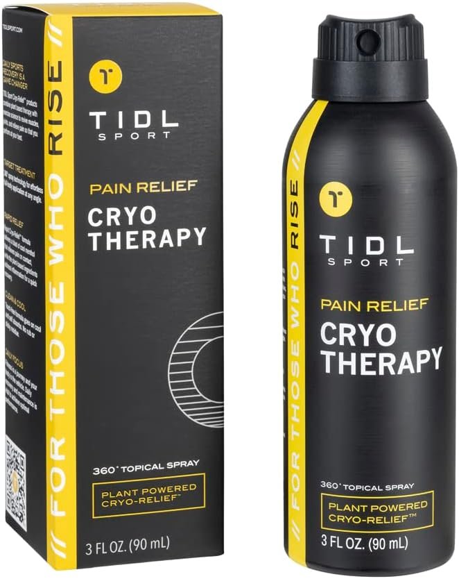 TIDL Plant Powered Cryotherapy Spray – Instant Cooling Pain Relief – Full Body Recovery – Organic Plant-Based Formula – Relieves Muscle and Joint Pain, 3oz