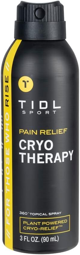 TIDL Plant Powered Cryotherapy Spray – Instant Cooling Pain Relief – Full Body Recovery – Organic Plant-Based Formula – Relieves Muscle and Joint Pain, 3oz